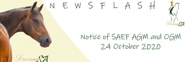 Notice SAEF AGM & OGM 24 October 2020