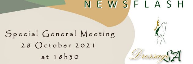 Special General Meeting: 28 October 2021