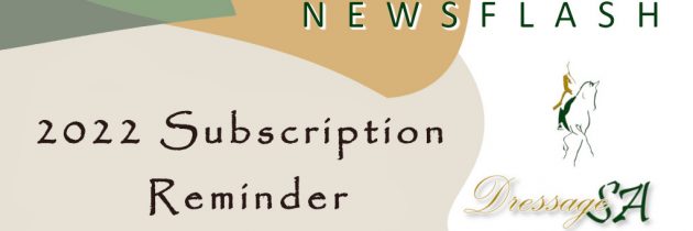 2022 Subscription Reminder