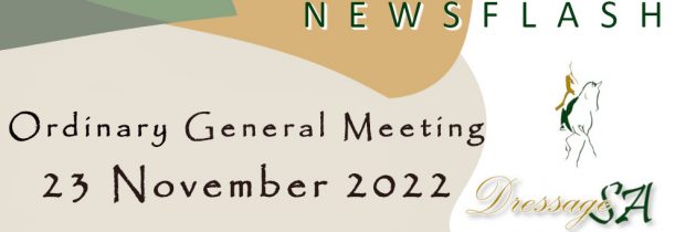Ordinary General Meeting of DSA on 23 November 2022
